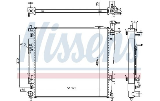 Radiator, engine cooling 675046 Nissens
