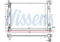 Radiator, engine cooling 675049 Nissens