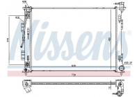 Radiator, engine cooling 675053 Nissens