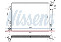 Radiator, engine cooling 675063 Nissens