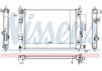 Radiator, engine cooling 675073 Nissens