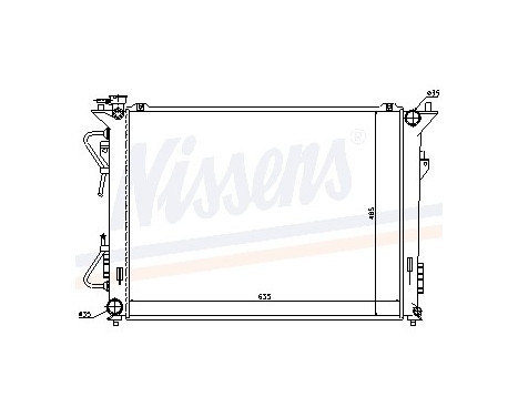 Radiator, engine cooling 67508 Nissens