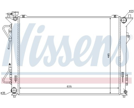 Radiator, engine cooling 67508 Nissens, Image 2