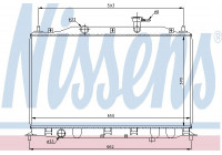 Radiator, engine cooling 67509 Nissens