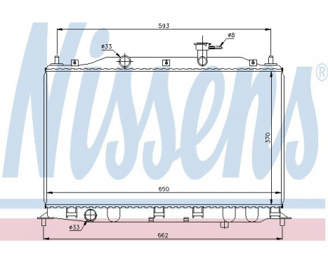 Radiator, engine cooling 67509 Nissens