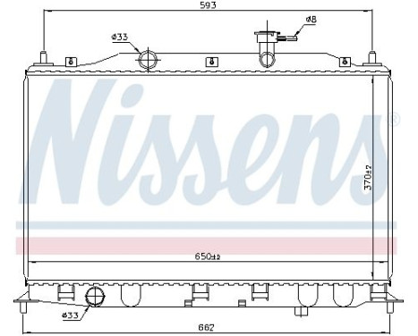 Radiator, engine cooling 67509 Nissens, Image 2