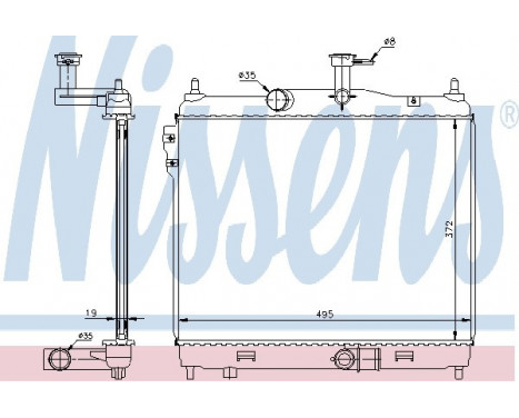 Radiator, engine cooling 67512 Nissens