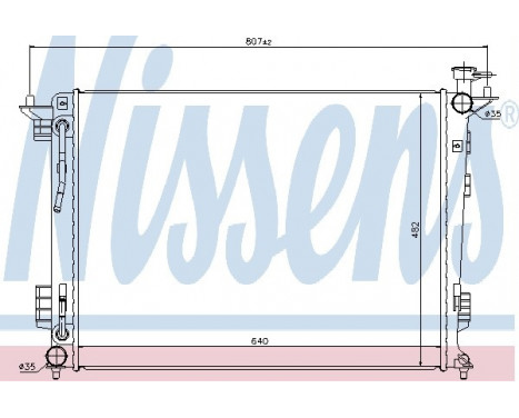 Radiator, engine cooling 67514 Nissens