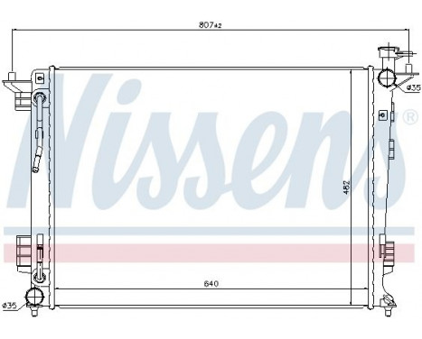 Radiator, engine cooling 67514 Nissens, Image 2