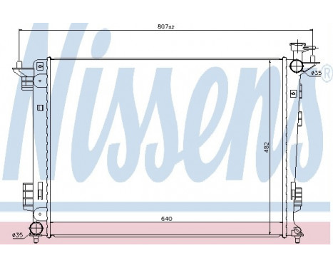 Radiator, engine cooling 67515 Nissens
