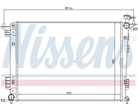 Radiator, engine cooling 67515 Nissens, Image 2