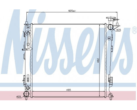 Radiator, engine cooling 67516 Nissens