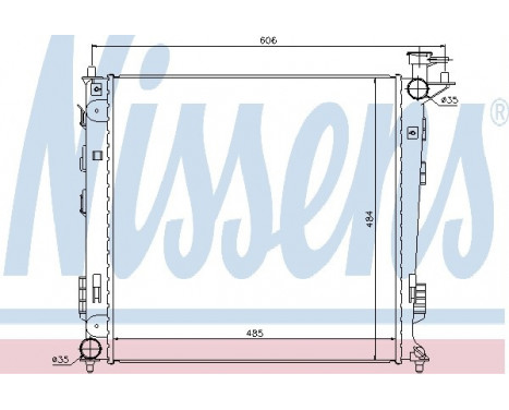 Radiator, engine cooling 67517 Nissens