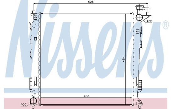 Radiator, engine cooling 67517 Nissens