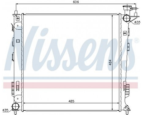 Radiator, engine cooling 67517 Nissens, Image 2