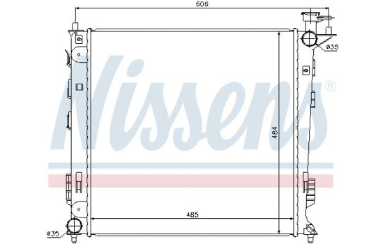 Radiator, engine cooling 67517 Nissens, Image 2