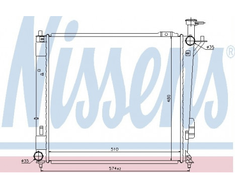 Radiator, engine cooling 67518 Nissens