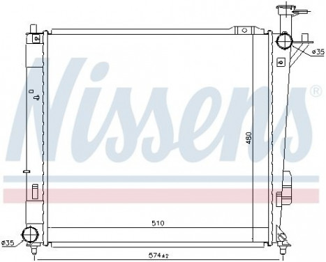 Radiator, engine cooling 67518 Nissens, Image 2