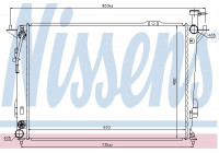 Radiator, engine cooling 67521 Nissens