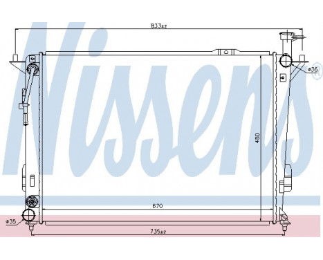 Radiator, engine cooling 67521 Nissens