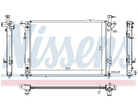 Radiator, engine cooling 67521 Nissens, Image 2