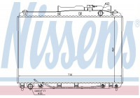 Radiator, engine cooling 67528 Nissens