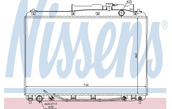 Radiator, engine cooling 67528 Nissens