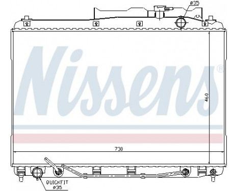 Radiator, engine cooling 67528 Nissens, Image 2