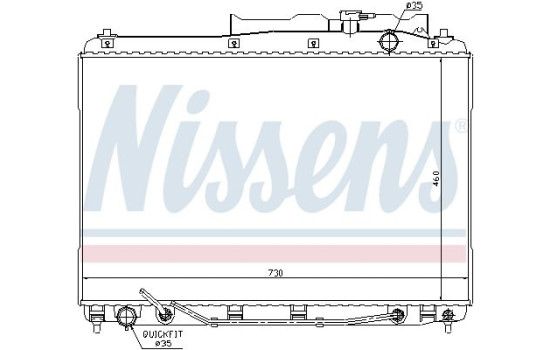 Radiator, engine cooling 67528 Nissens, Image 2