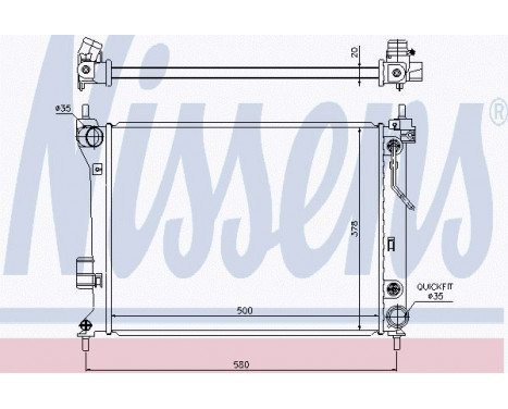 Radiator, engine cooling 67548 Nissens