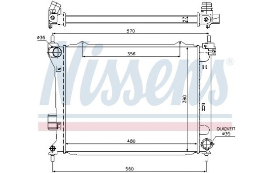 Radiator, engine cooling 67549 Nissens, Image 2