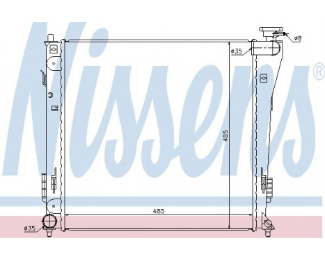 Radiator, engine cooling 67551 Nissens