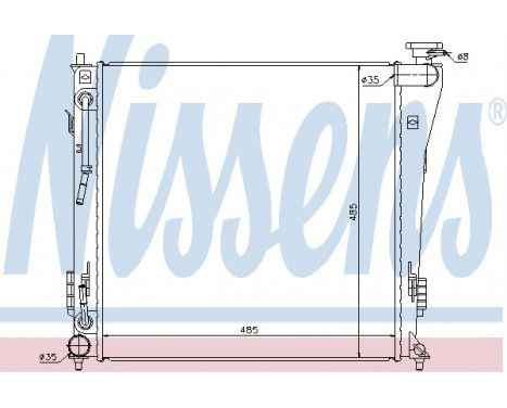 Radiator, engine cooling 67552 Nissens