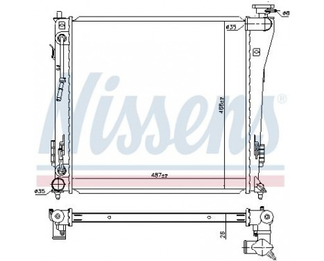 Radiator, engine cooling 67552 Nissens, Image 2