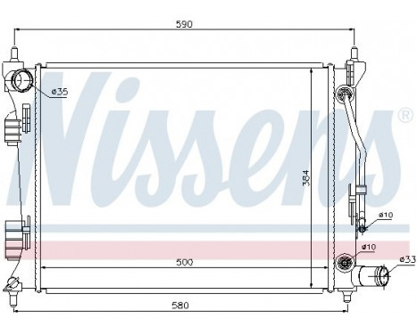 Radiator, engine cooling 67553 Nissens, Image 2