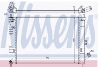 Radiator, engine cooling 67555 Nissens