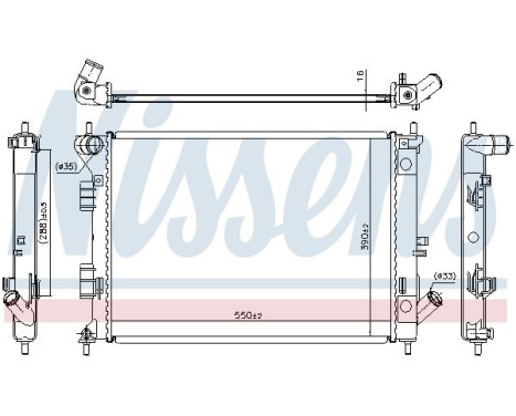 Radiator, engine cooling 67555 Nissens, Image 2