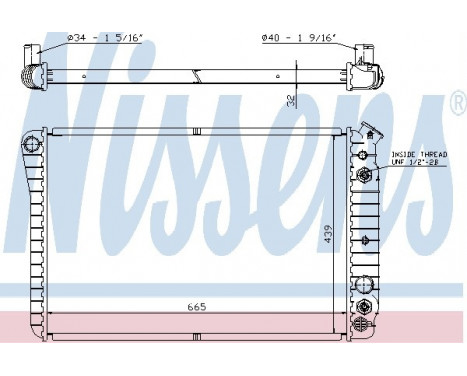 Radiator, engine cooling 67600 Nissens