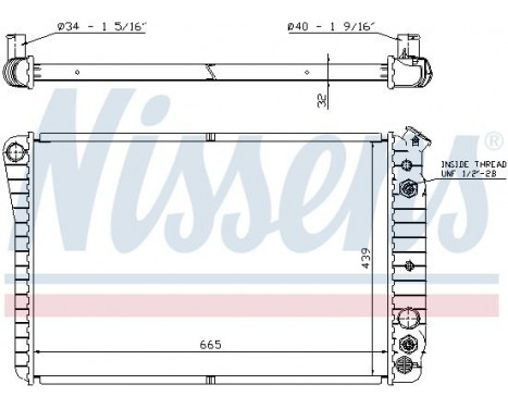 Radiator, engine cooling 67600 Nissens, Image 2