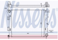 Radiator, engine cooling 67607 Nissens