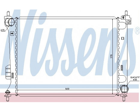 Radiator, engine cooling 67609 Nissens