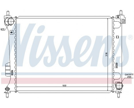 Radiator, engine cooling 67609 Nissens, Image 2