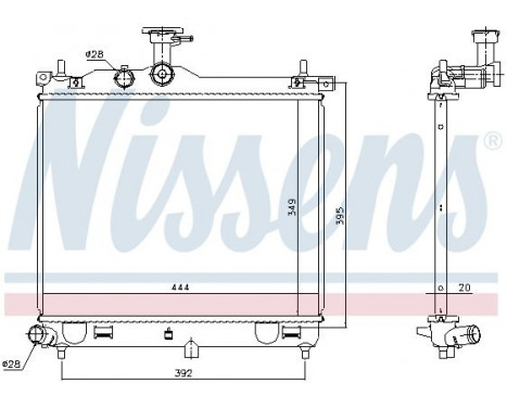 Radiator, engine cooling 67610 Nissens