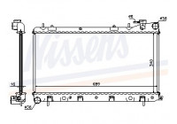 Radiator, engine cooling 67704A Nissens