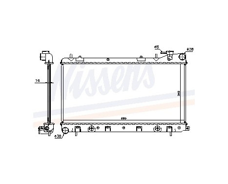 Radiator, engine cooling 67705A Nissens