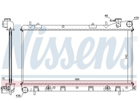 Radiator, engine cooling 67705A Nissens, Image 2