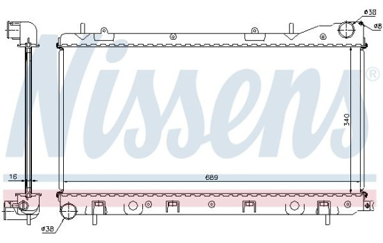 Radiator, engine cooling 67706A Nissens, Image 2