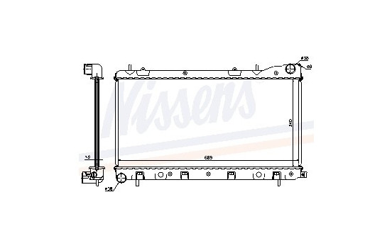 Radiator, engine cooling 67706A Nissens
