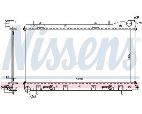 Radiator, engine cooling 67707A Nissens, Image 2