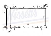 Radiator, engine cooling 67707A Nissens
